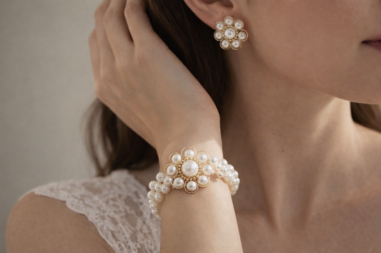 Blossom Pearl Bracelet set