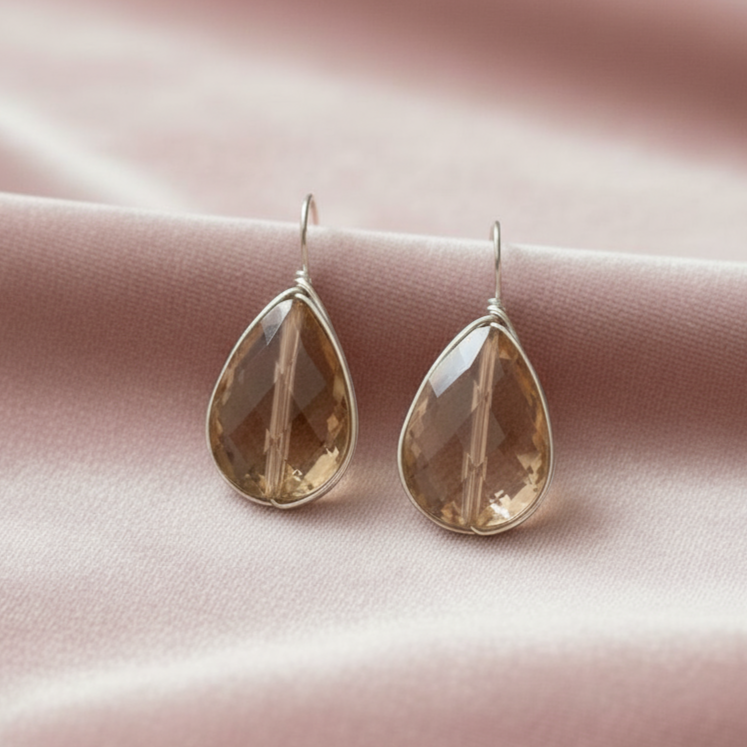 Champagne Teardrop Earrings
