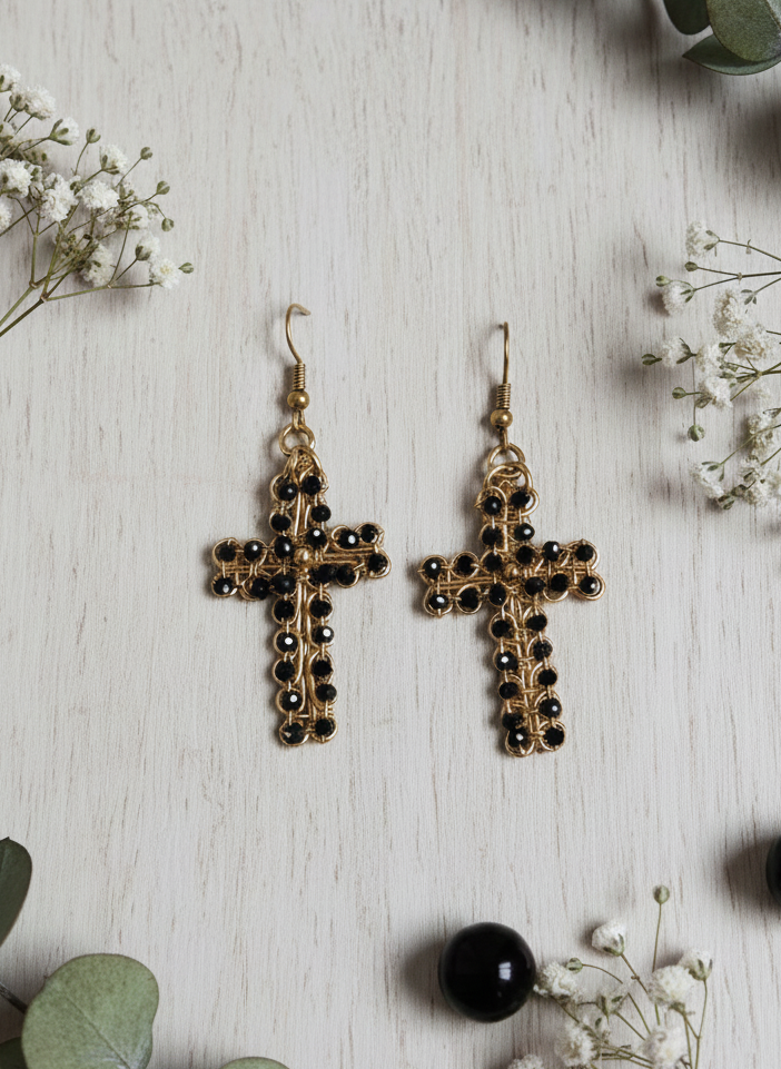 Midnight Crystal Cross