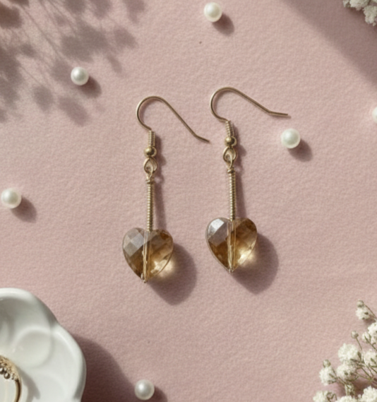 Heart Crystal Earrings