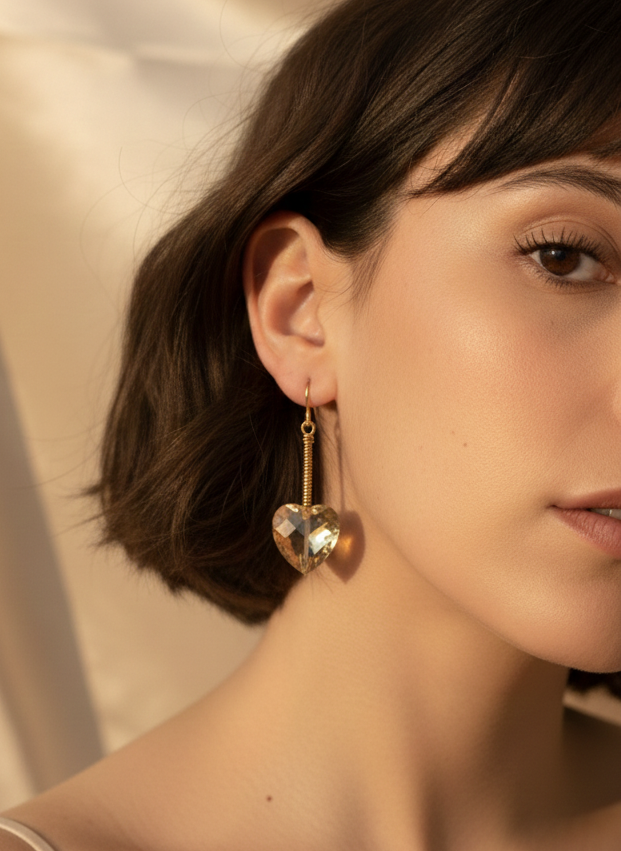 Heart Crystal Earrings